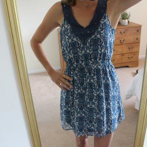 Charlotte Russe blue patterned dress